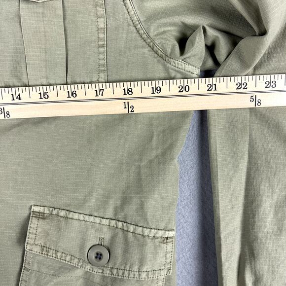 NSF Safari Blazer Jacket Womens Large Green Military Lightweight Cotton Utility - Picture 8 of 14